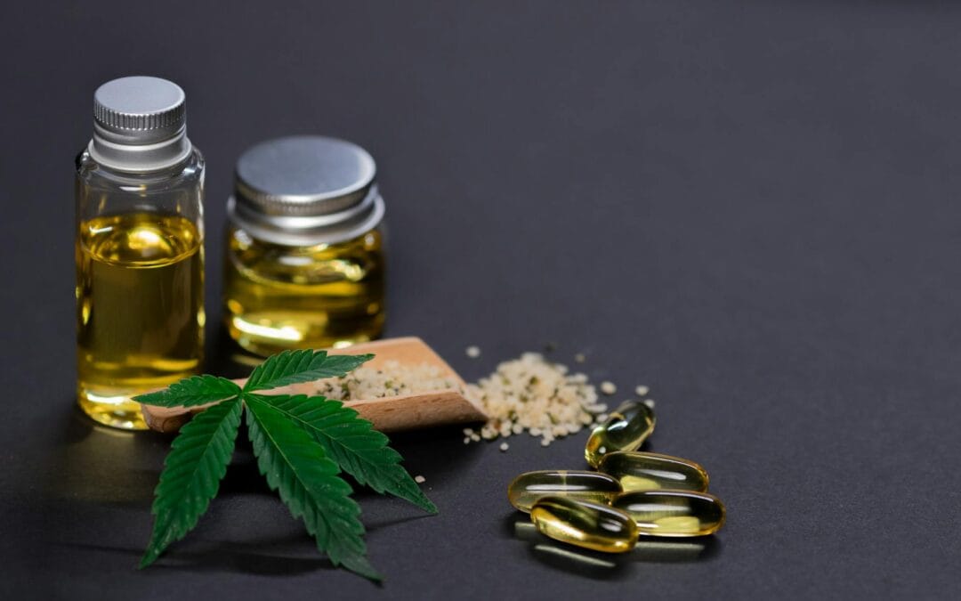 photo of marijuana edibles on dark background