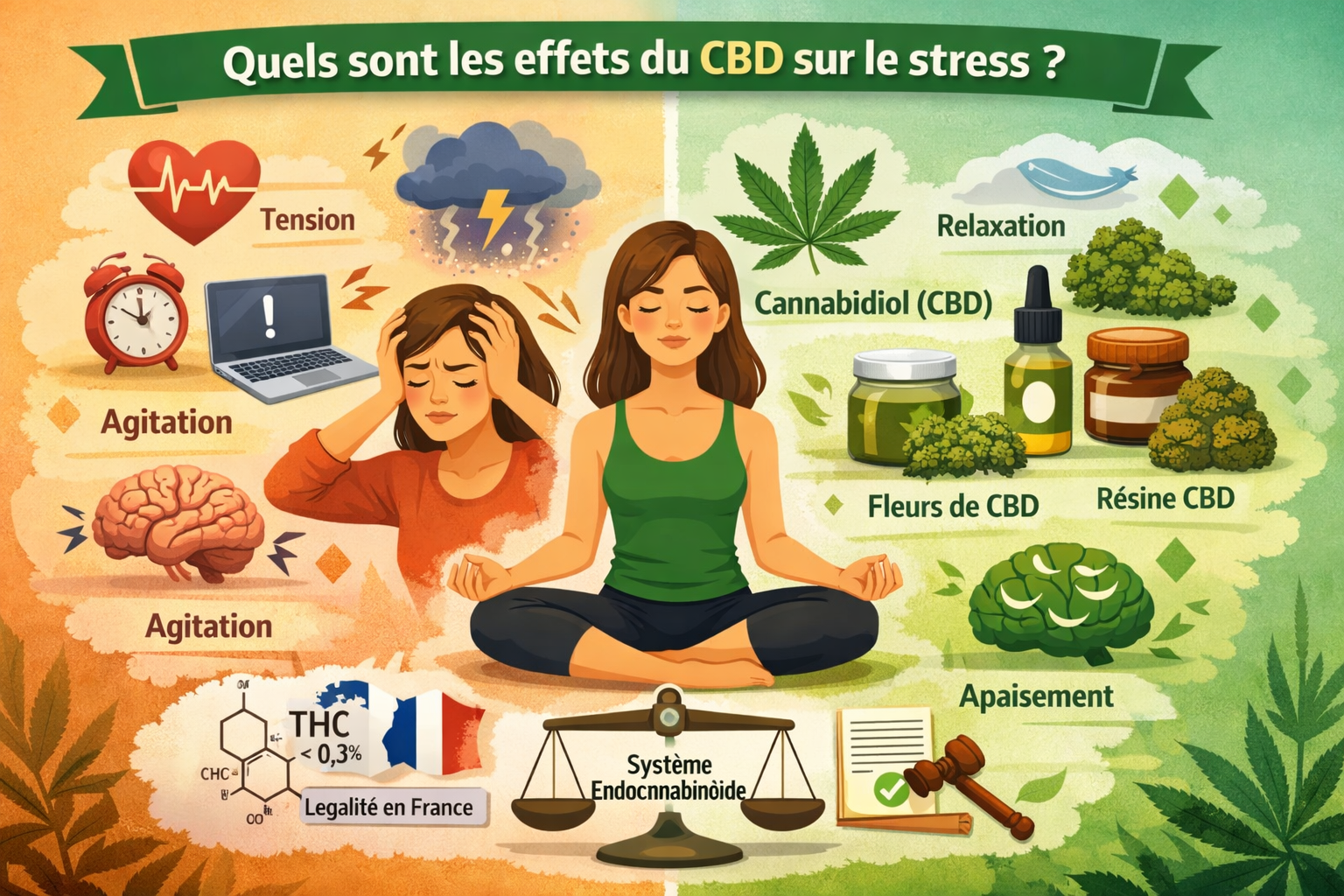 Quels sont les effets du CBD sur le stress ? Quels sont les effets du CBD sur le stress ?