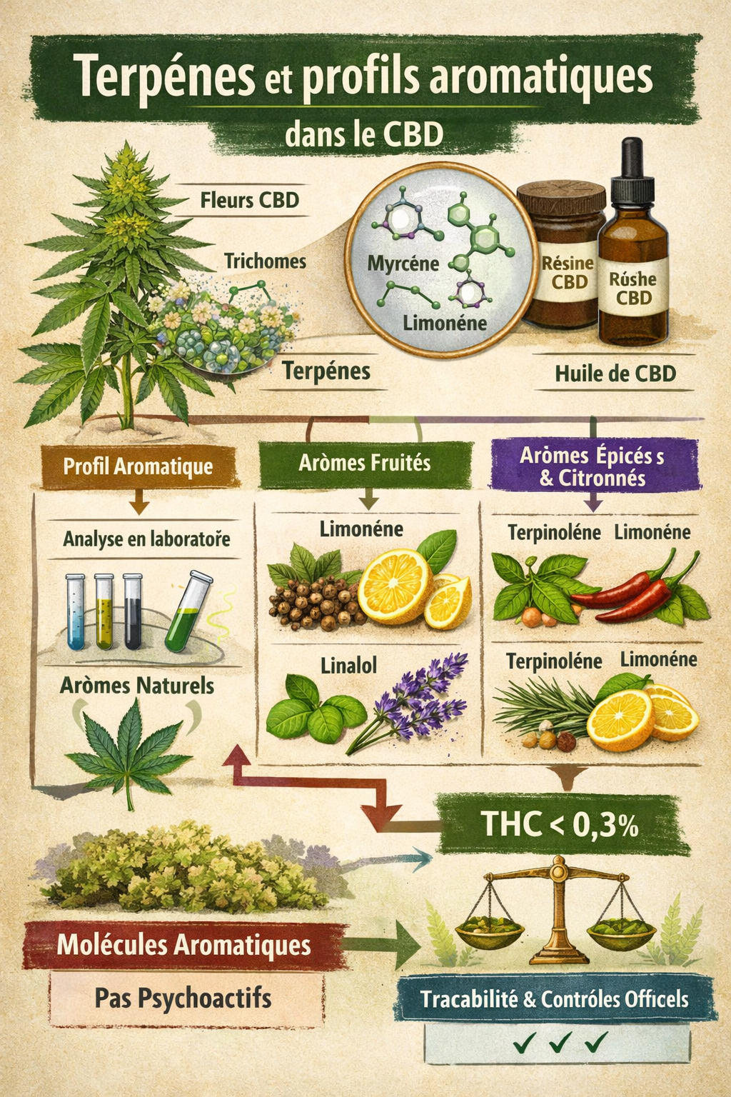 Terpènes et profils aromatiques