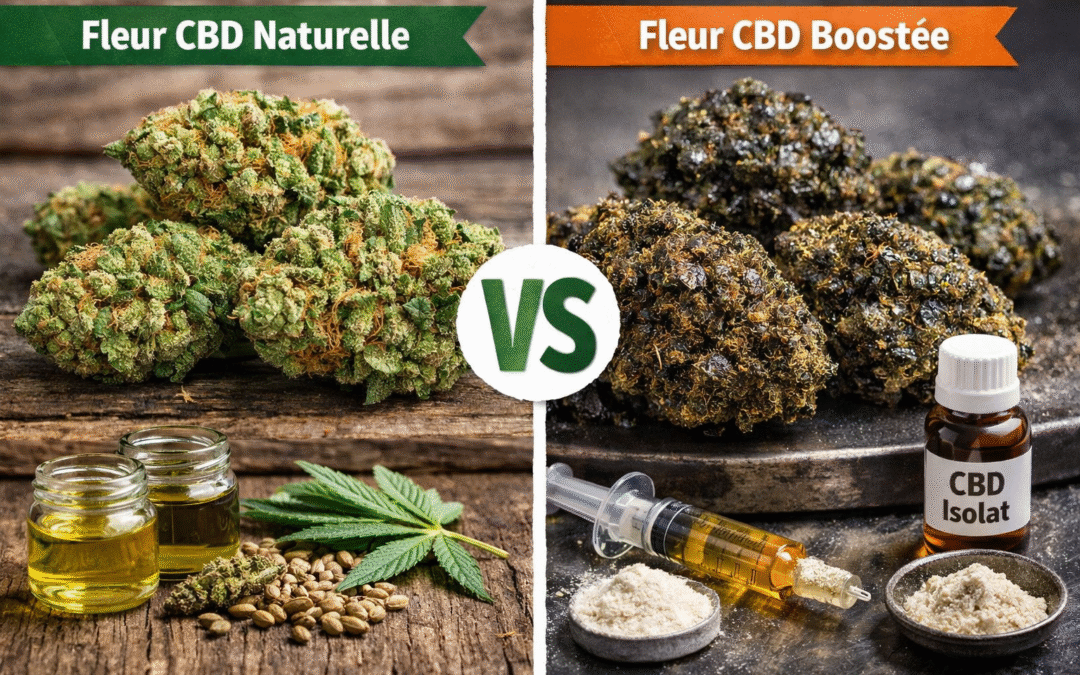 Fleur CBD naturelle vs boostée