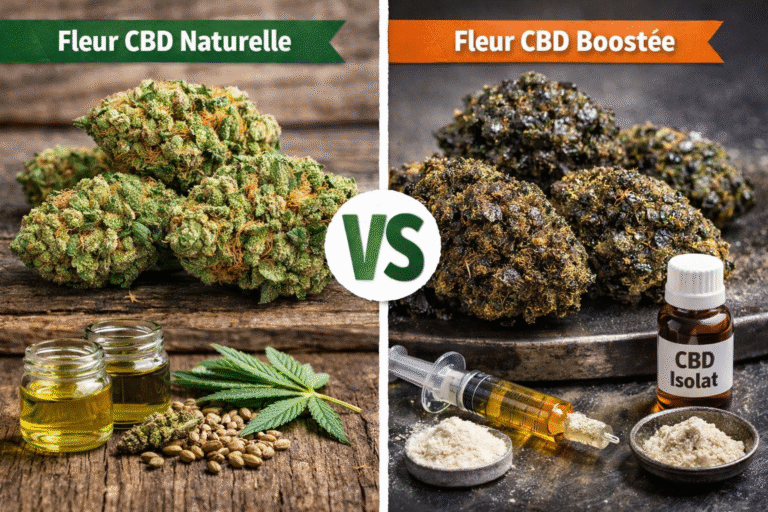 Fleur CBD naturelle vs boostée