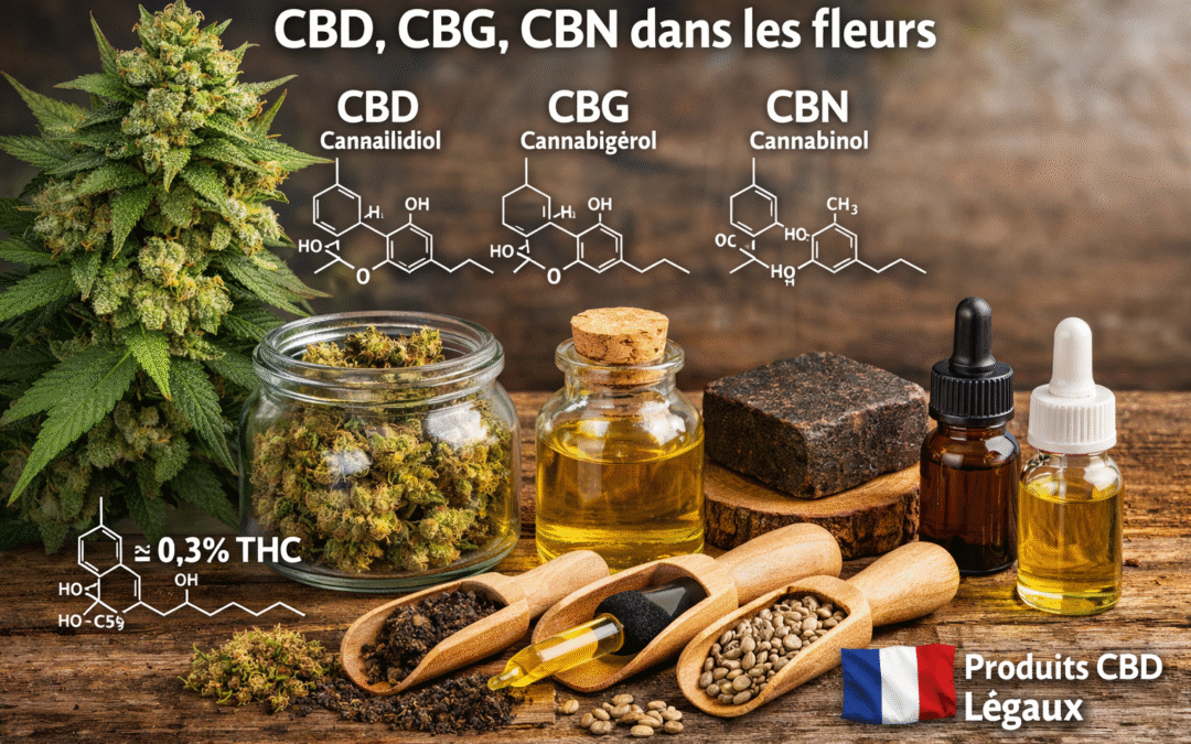 CBD, CBG, CBN dans les fleurs