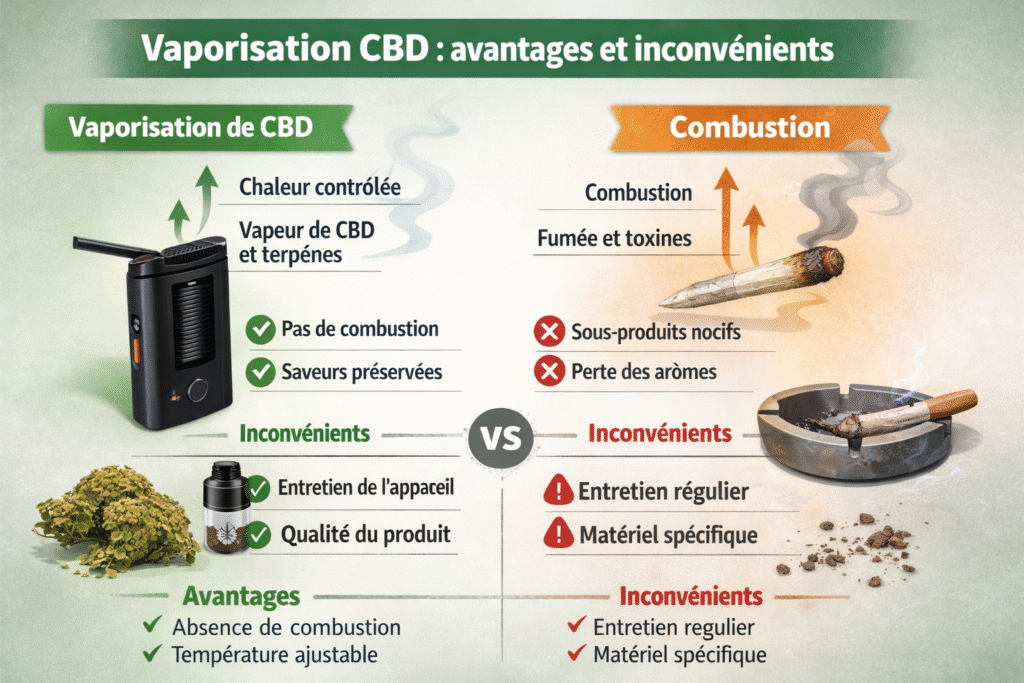Vaporisation CBD : avantages et inconvénients