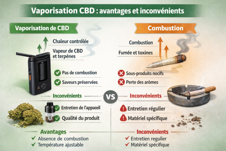 Vaporisation CBD : avantages et inconvénients