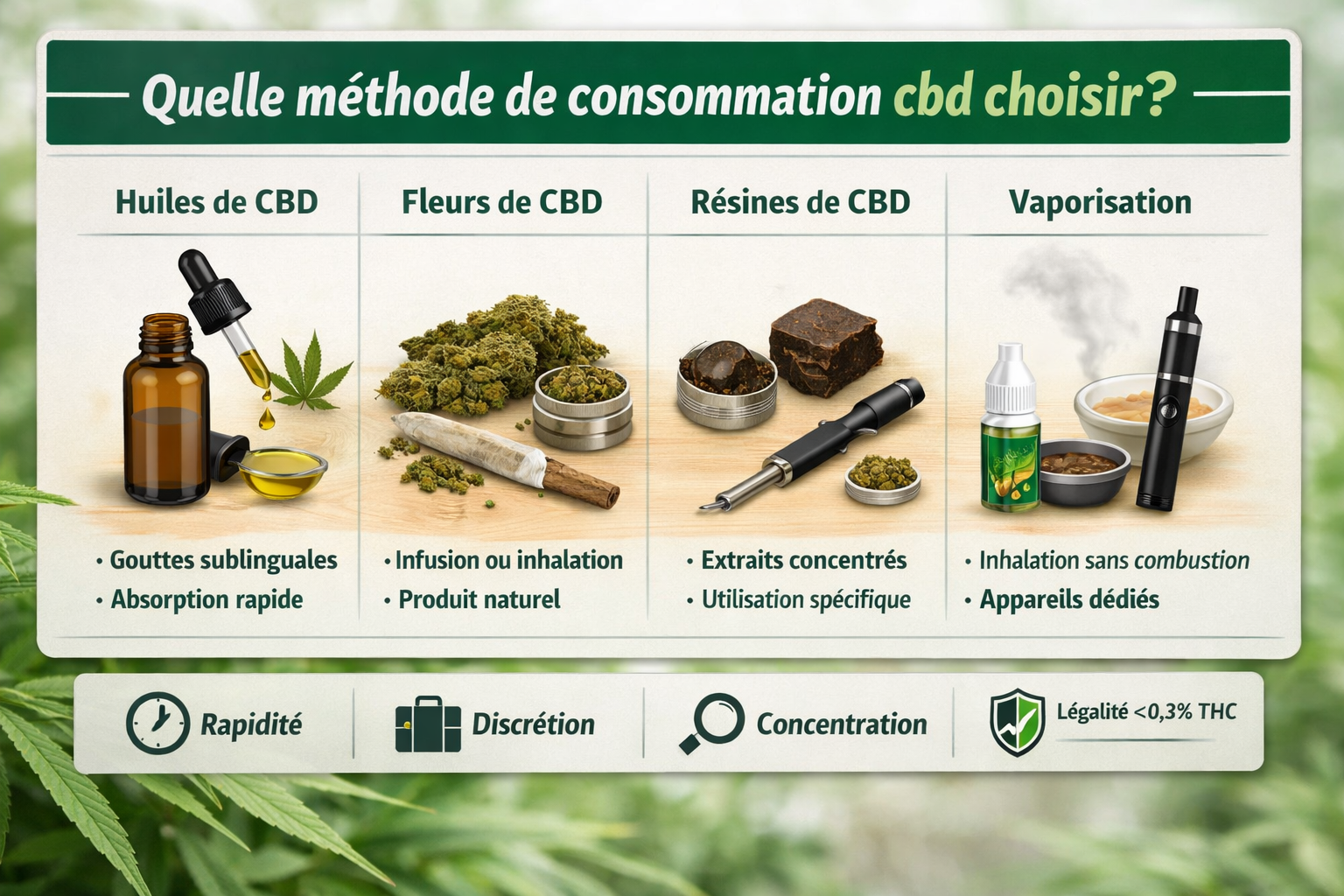 Quelle méthode de consommation cbd choisir