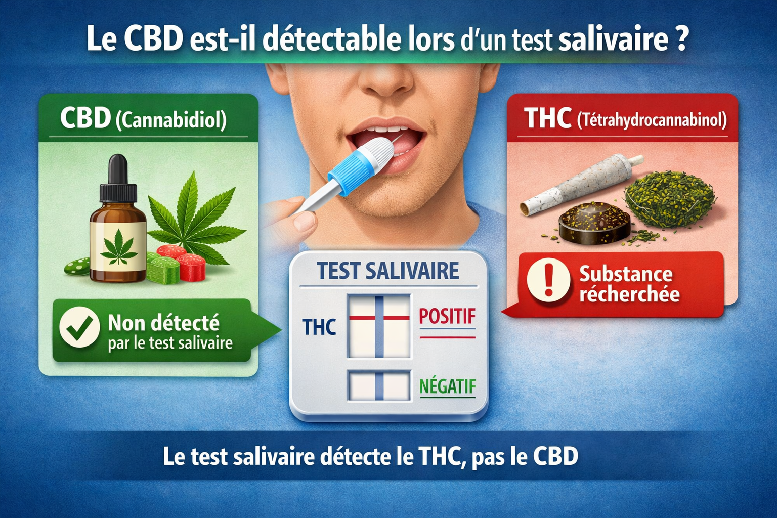 Le CBD est-il détectable lors d’un test salivaire ?
