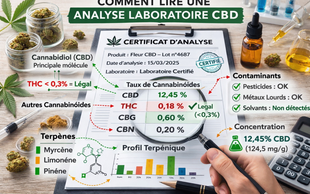 Comment lire une analyse laboratoire CBD