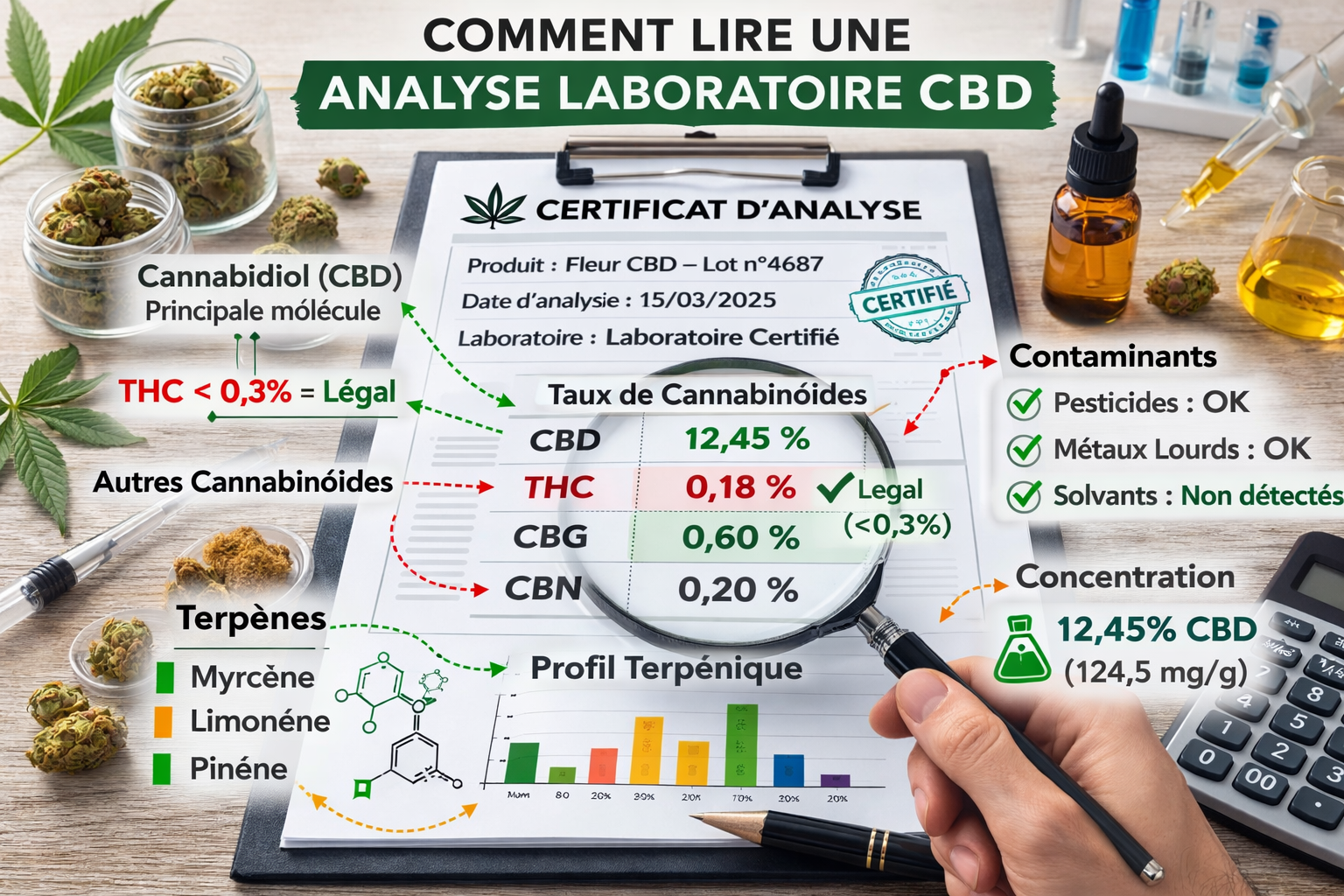Comment lire une analyse laboratoire CBD Comment lire une analyse laboratoire CBD