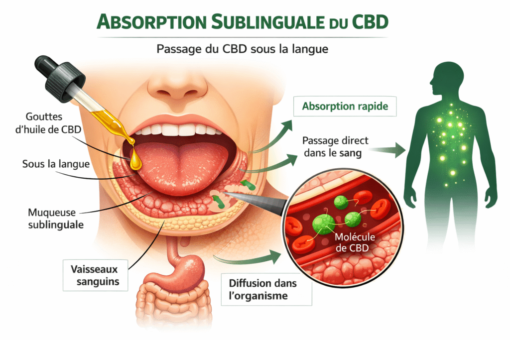Absorption sublinguale