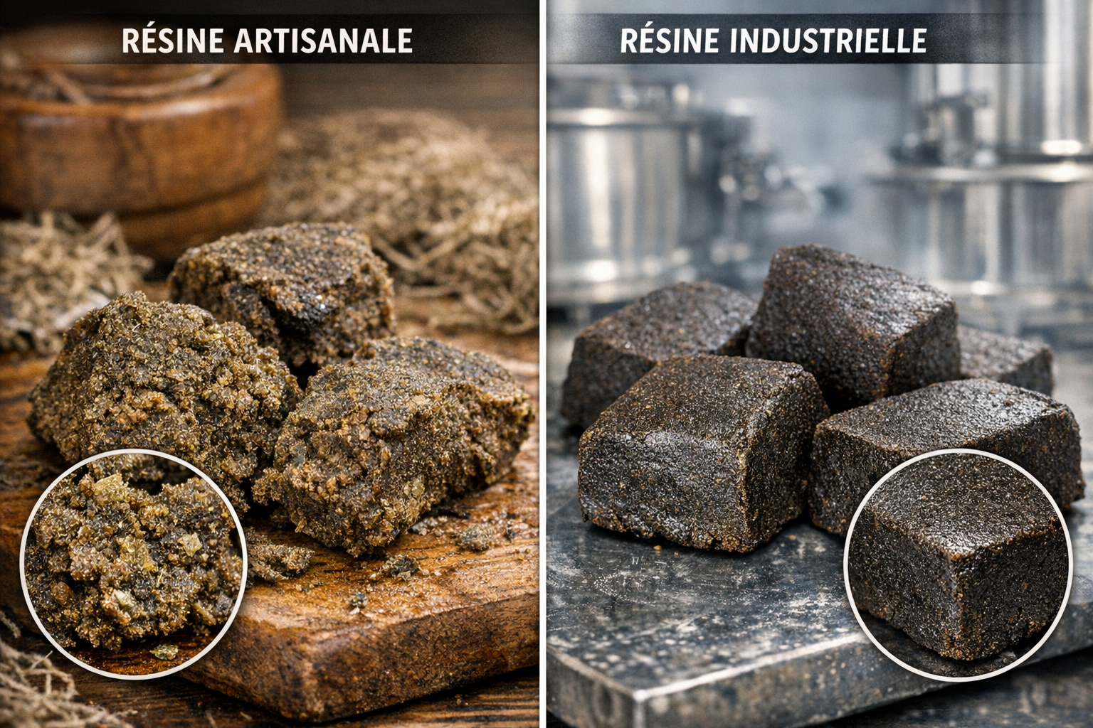 Résine artisanale vs industrielle