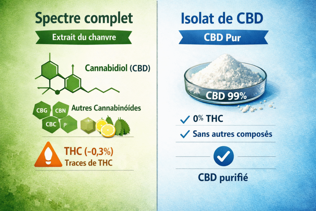 Spectre complet et isolat
