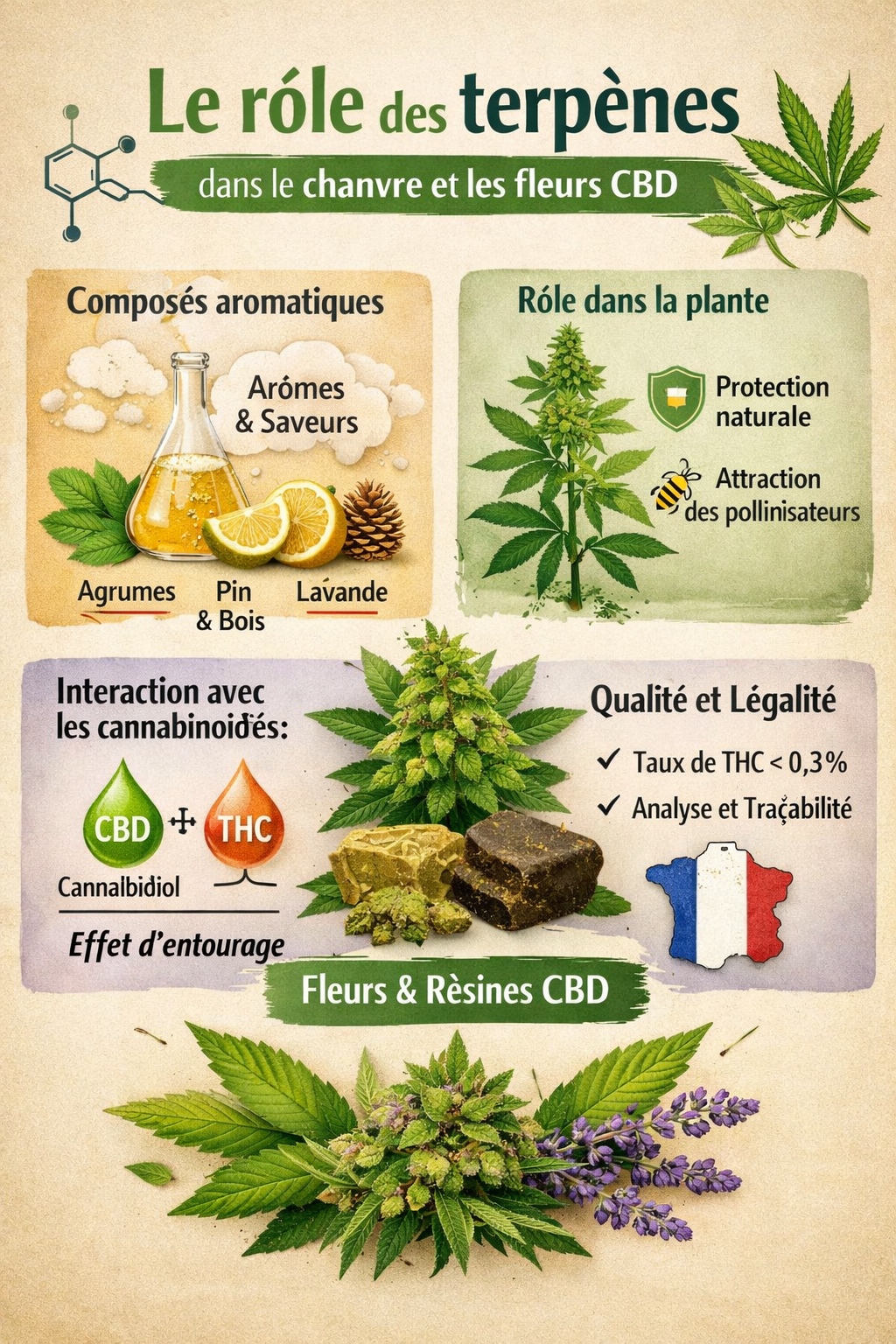 Le rôle des terpènes