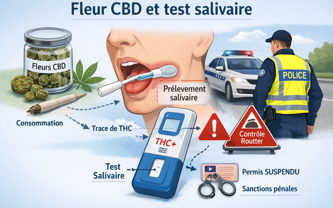 Fleur CBD et test salivaire