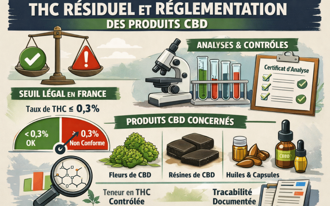 THC résiduel et réglementation
