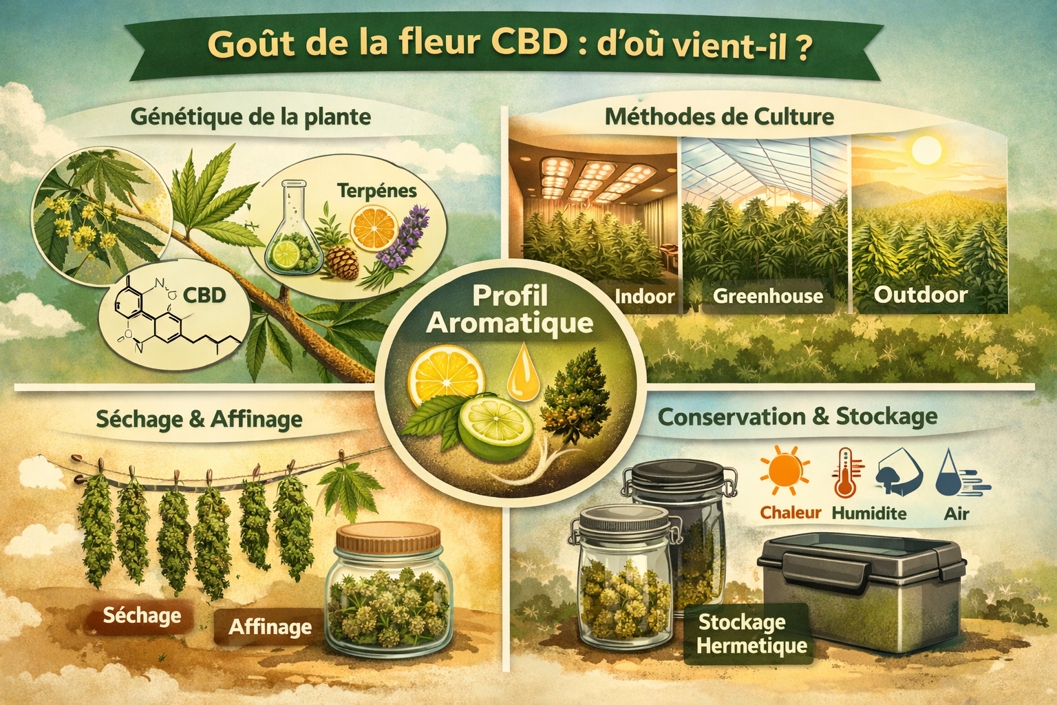 Goût de la fleur CBD : d’où vient-il ?