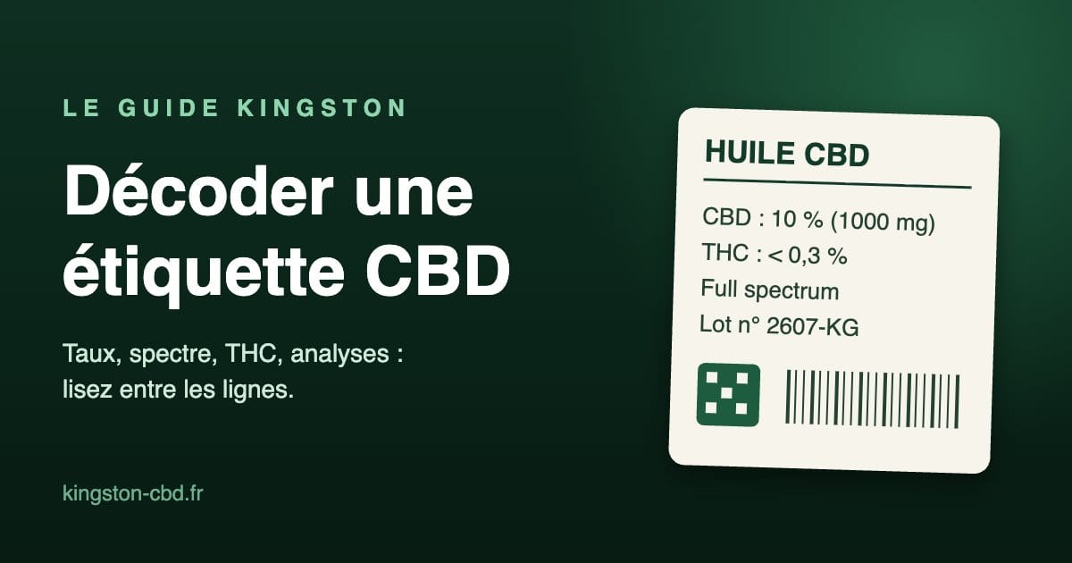 Comment lire une étiquette de produit CBD — guide Kingston Guide Kingston CBD : comment lire une étiquette de produit CBD